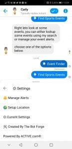 screen1 Sports events chatbot