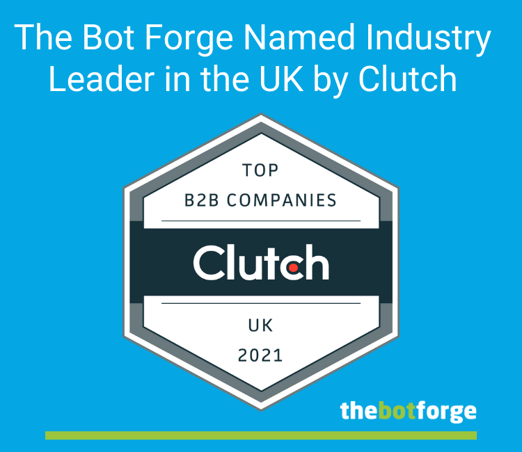 The Bot Forge Named Industry Leader in the UK - Clutch logo