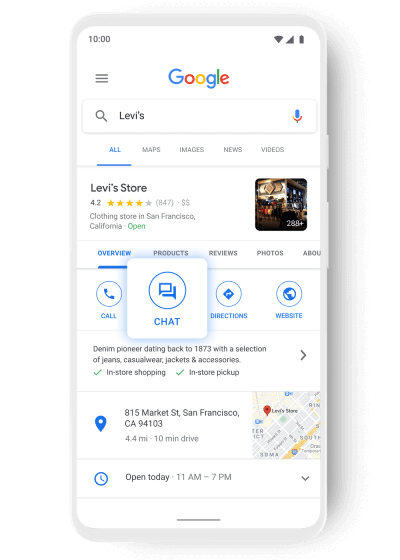 google business messages with levis