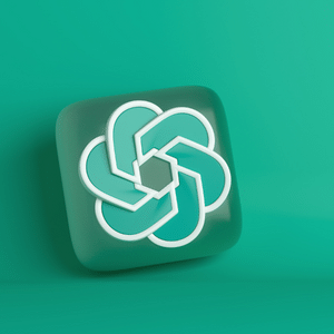 openai openai logo on green bakcground
