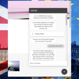 Customs clearance website chatbot